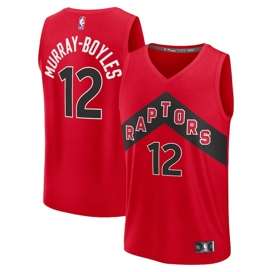 Youth Toronto Raptors Collin Murray-Boyles Fanatics Red 2025 NBA Draft First Round Pick Fast Break Replica Jersey - Icon Edition