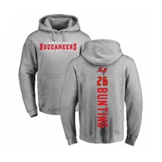 Football Tampa Bay Buccaneers #26 Sean Bunting Ash Backer Pullover Hoodie