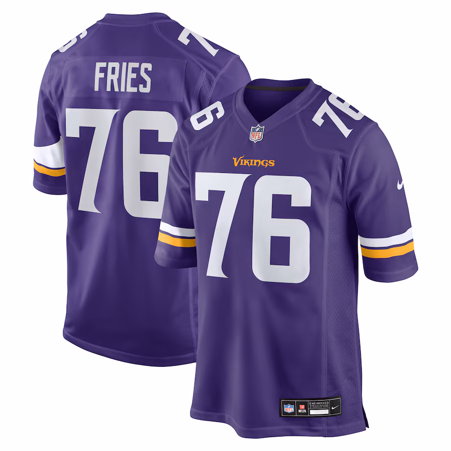 Men's Minnesota Vikings Will Fries Nike Purple Team Game Jersey