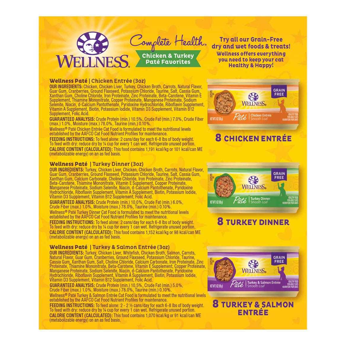 Wellness Chicken & Turkey Pate Complete Health Favorites Variety Pack