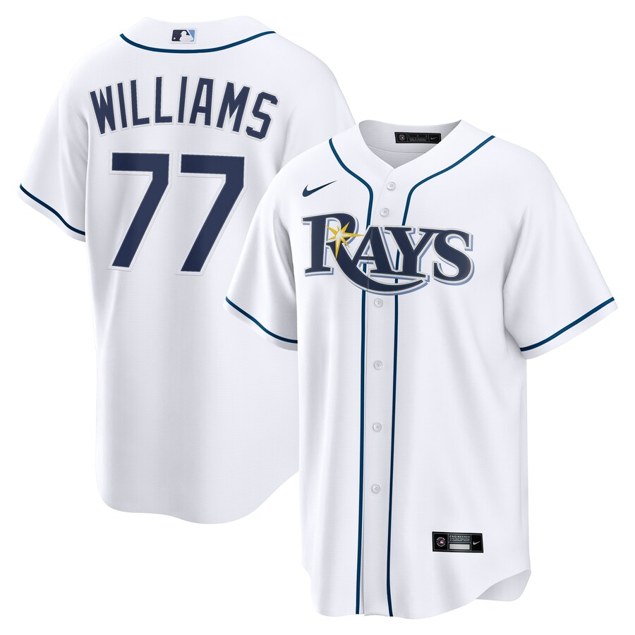Men's Tampa Bay Rays Carson Williams Nike White Home Replica Player Jersey