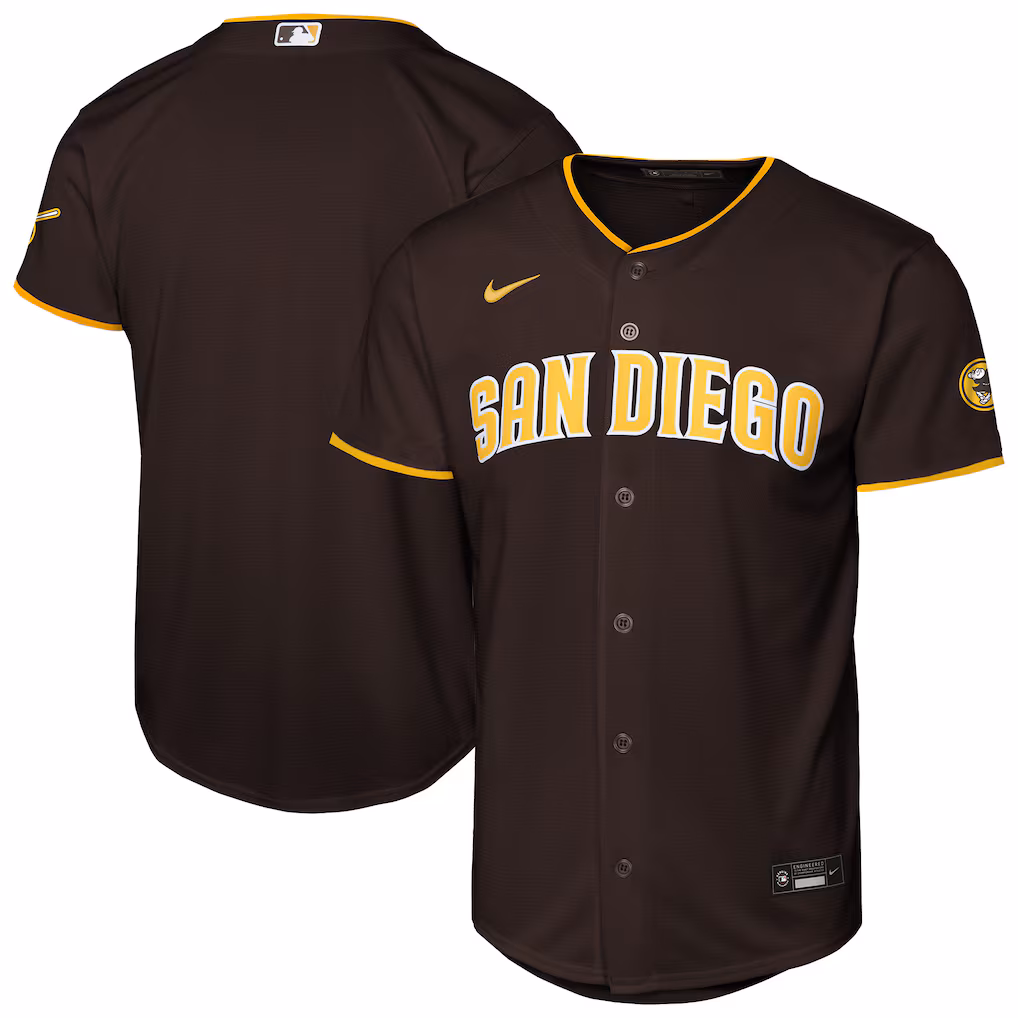 Youth San Diego Padres Nike Brown Home Stadium Jersey