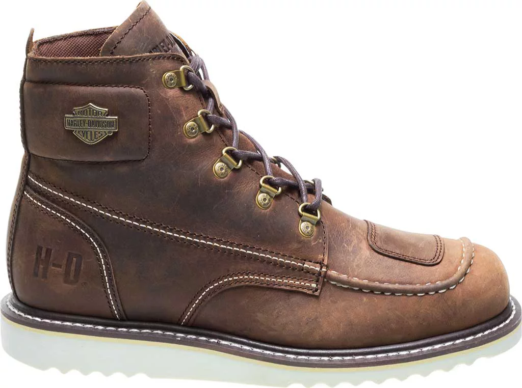 HARLEY-DAVIDSON FOOTWEAR Womens Hagerman Motorcycle Boot BROWN - Curated Treasures Market