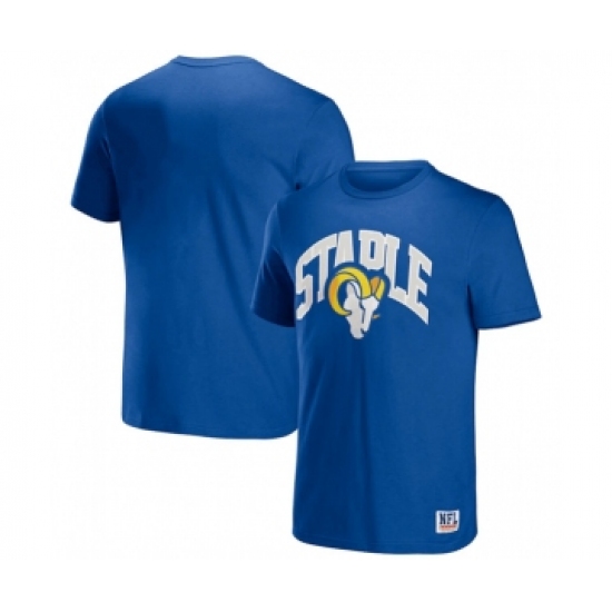 Men's Los Angeles Rams x Staple Blue Logo Lockup T-Shirt