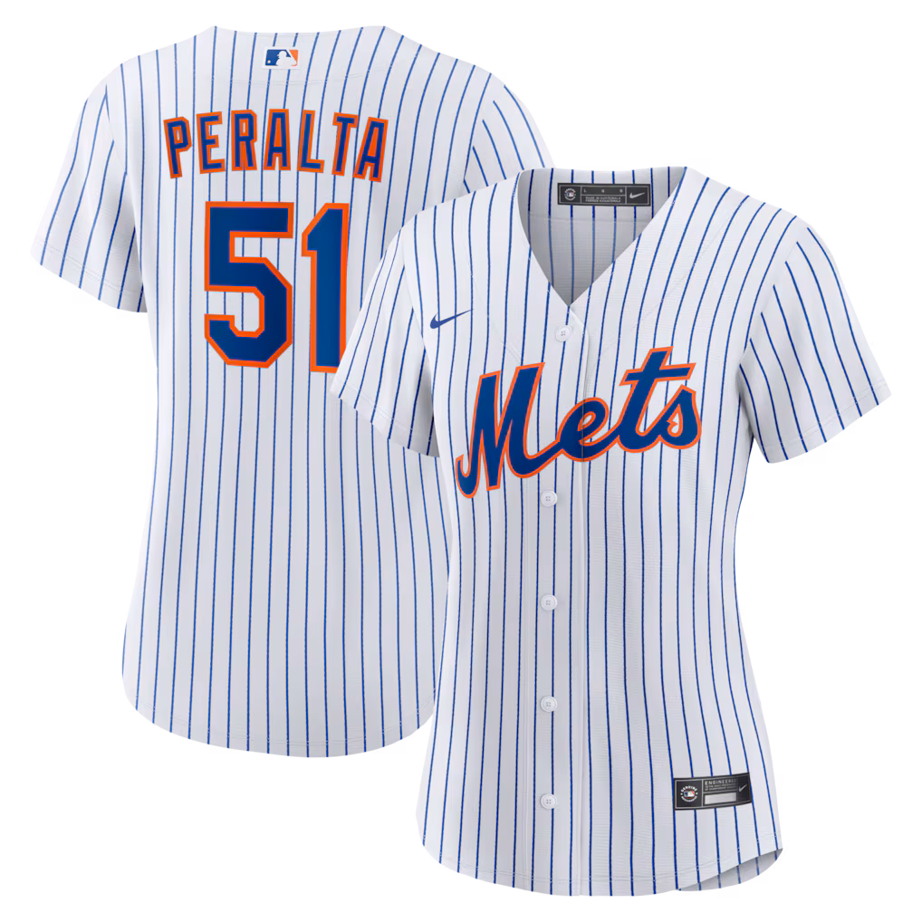 Women's New York Mets Freddy Peralta Nike White Home Replica Jersey