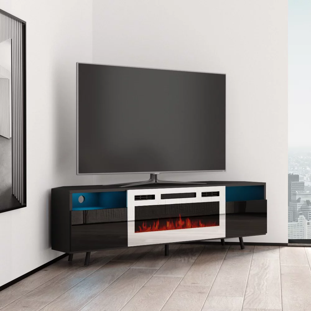 Brooklyn WH-EF Corner Fireplace TV Stand for TVs up to 70