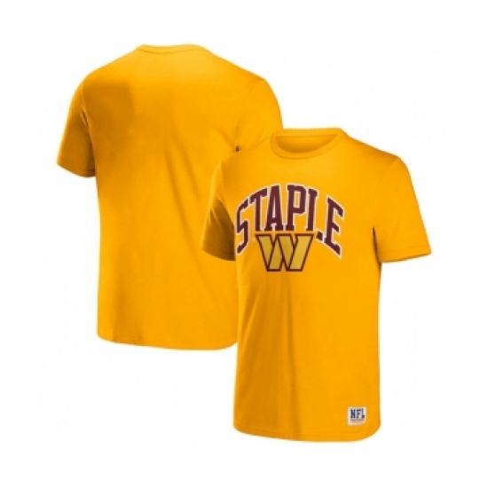 Men's Washington Commanders x Staple Yellow Logo Lockup T-Shirt