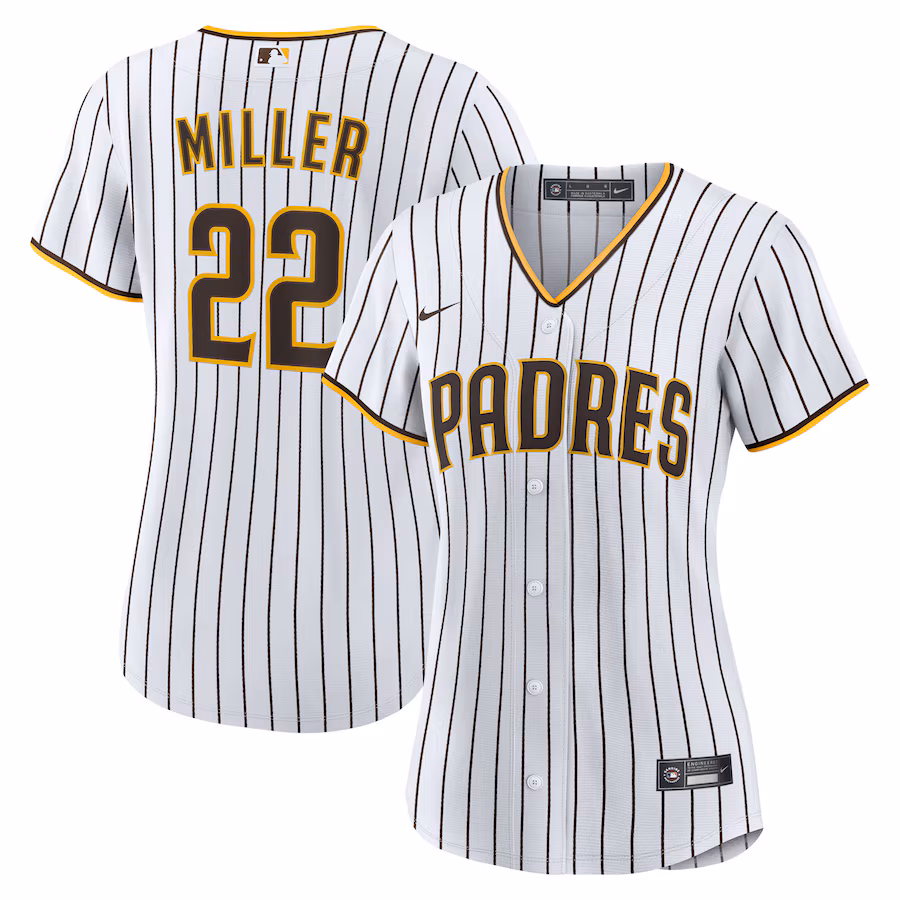 Women's San Diego Padres Mason Miller Nike White Home Replica Jersey