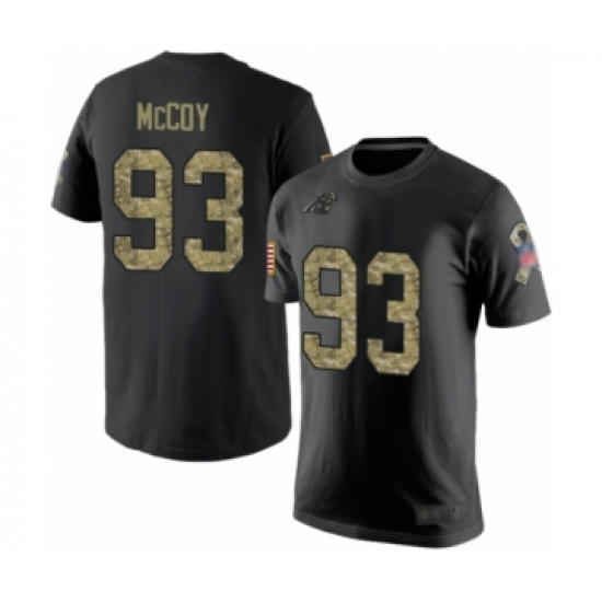 Football Men's Carolina Panthers #93 Gerald McCoy Black Camo Salute to Service T-Shirt