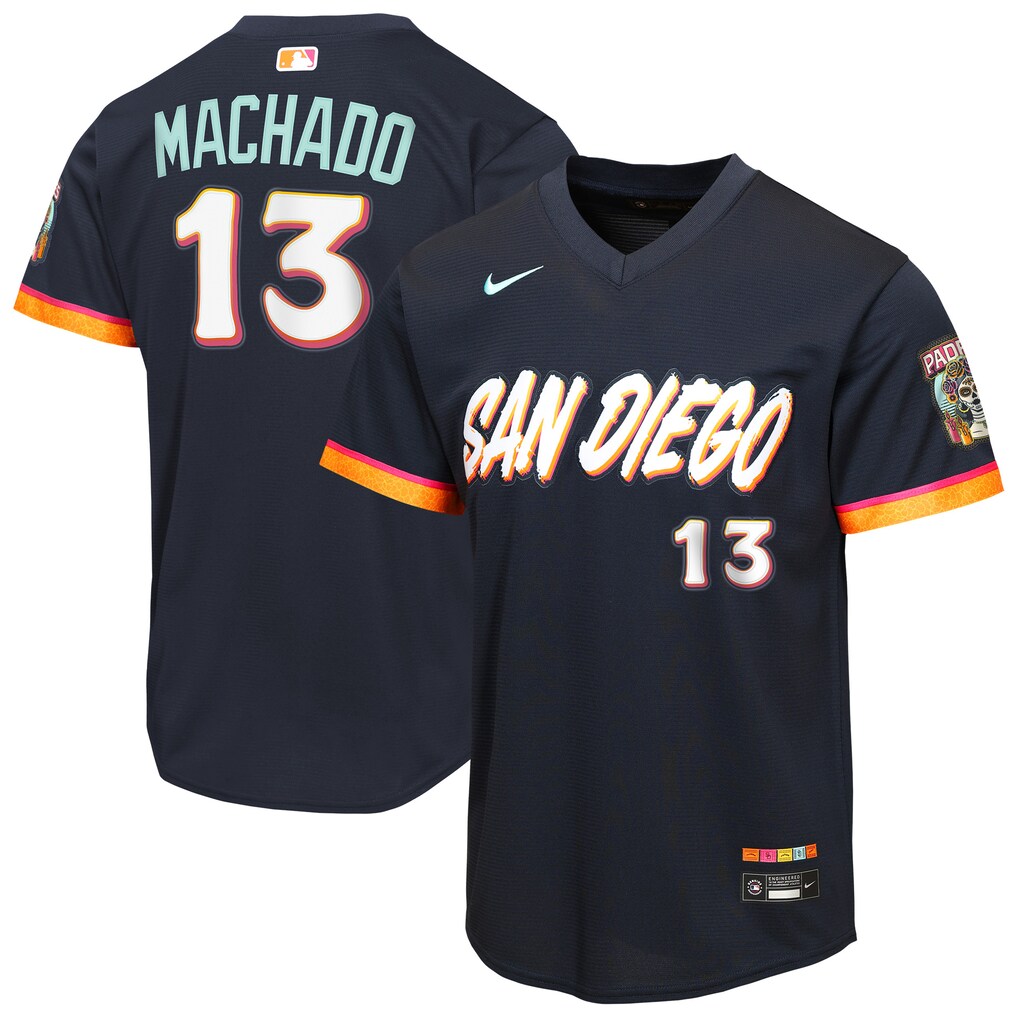 Youth San Diego Padres Manny Machado Nike Obsidian 2026 City Connect Stadium Jersey