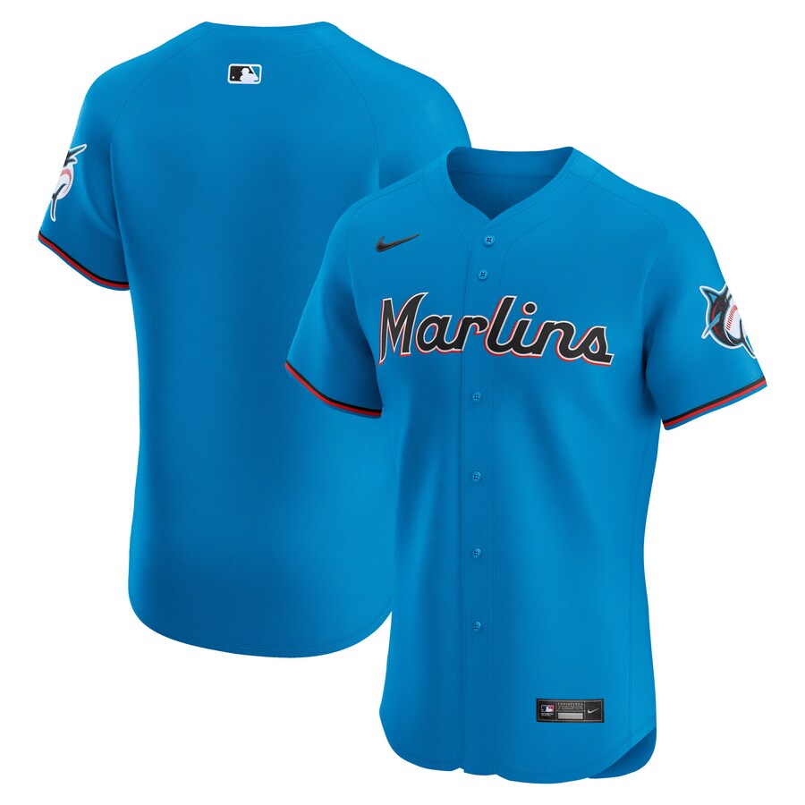 Men's Miami Marlins Nike Blue Alternate 2 Elite Jersey