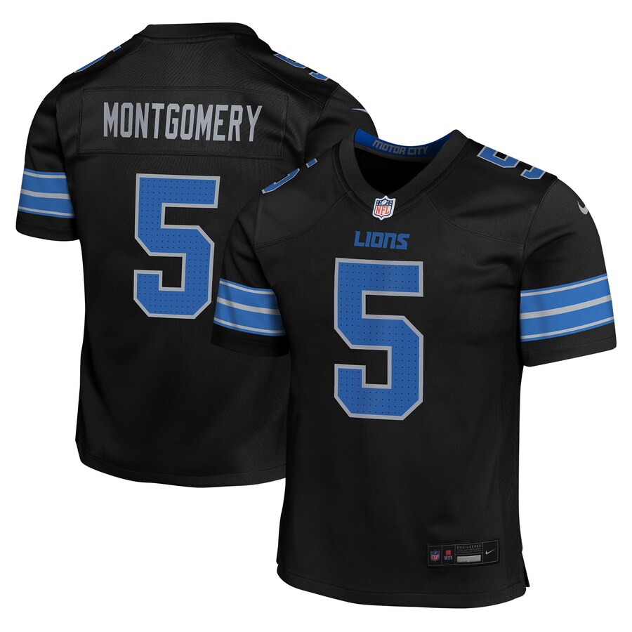 Youth Detroit Lions David Montgomery Nike Black Game Jersey
