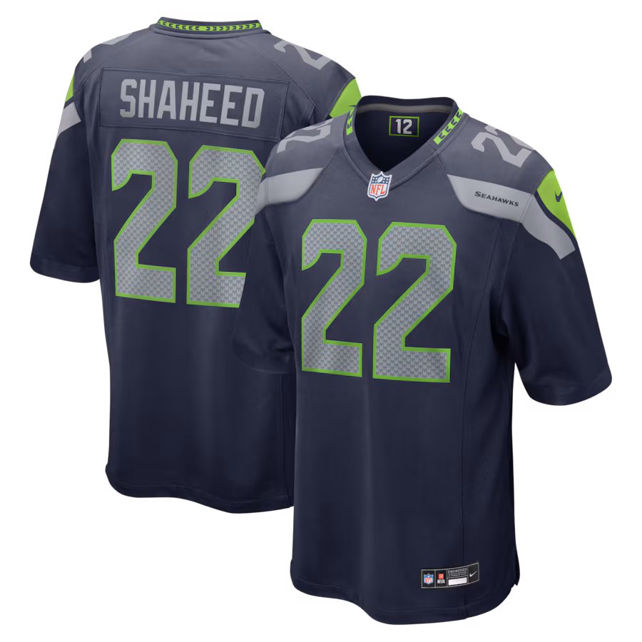 Men's Seattle Seahawks Rashid Shaheed Nike College Navy Team Game Jersey