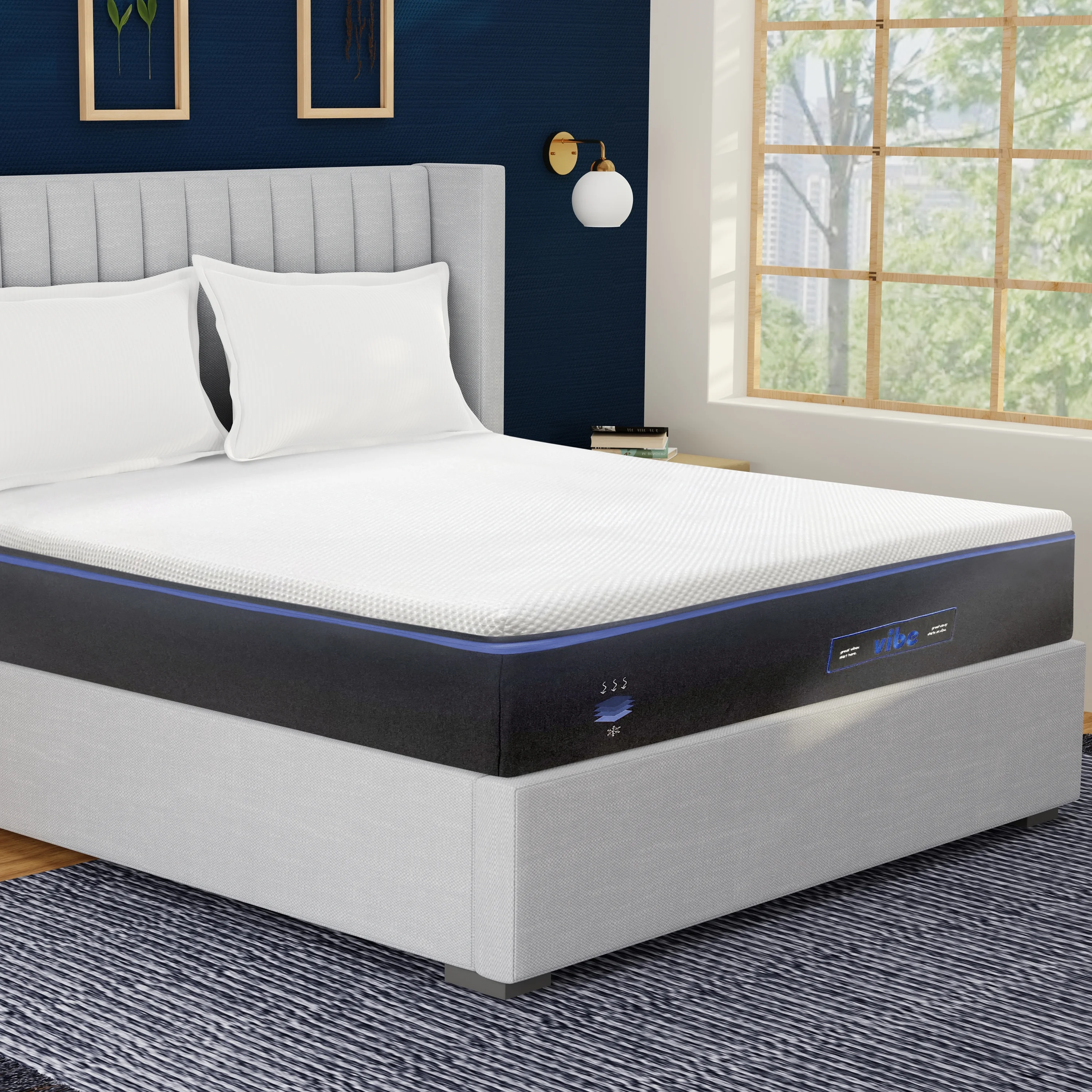 Vibe 12 Luxury Plush Super Cooling Gel Memory Foam Mattress - Queen