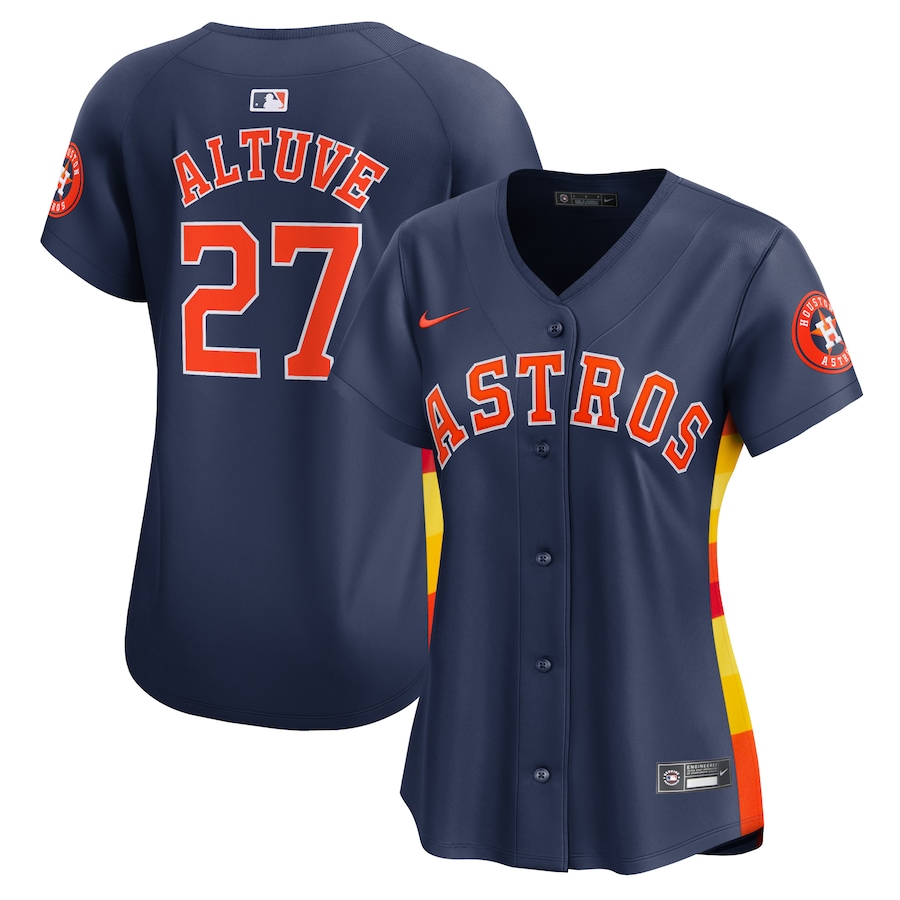 Women's Houston Astros Jose Altuve Nike Navy Alternate Limited Player Jersey