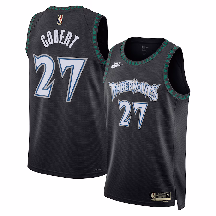 Unisex Minnesota Timberwolves Rudy Gobert Nike Black Swingman Jersey - Classic Edition