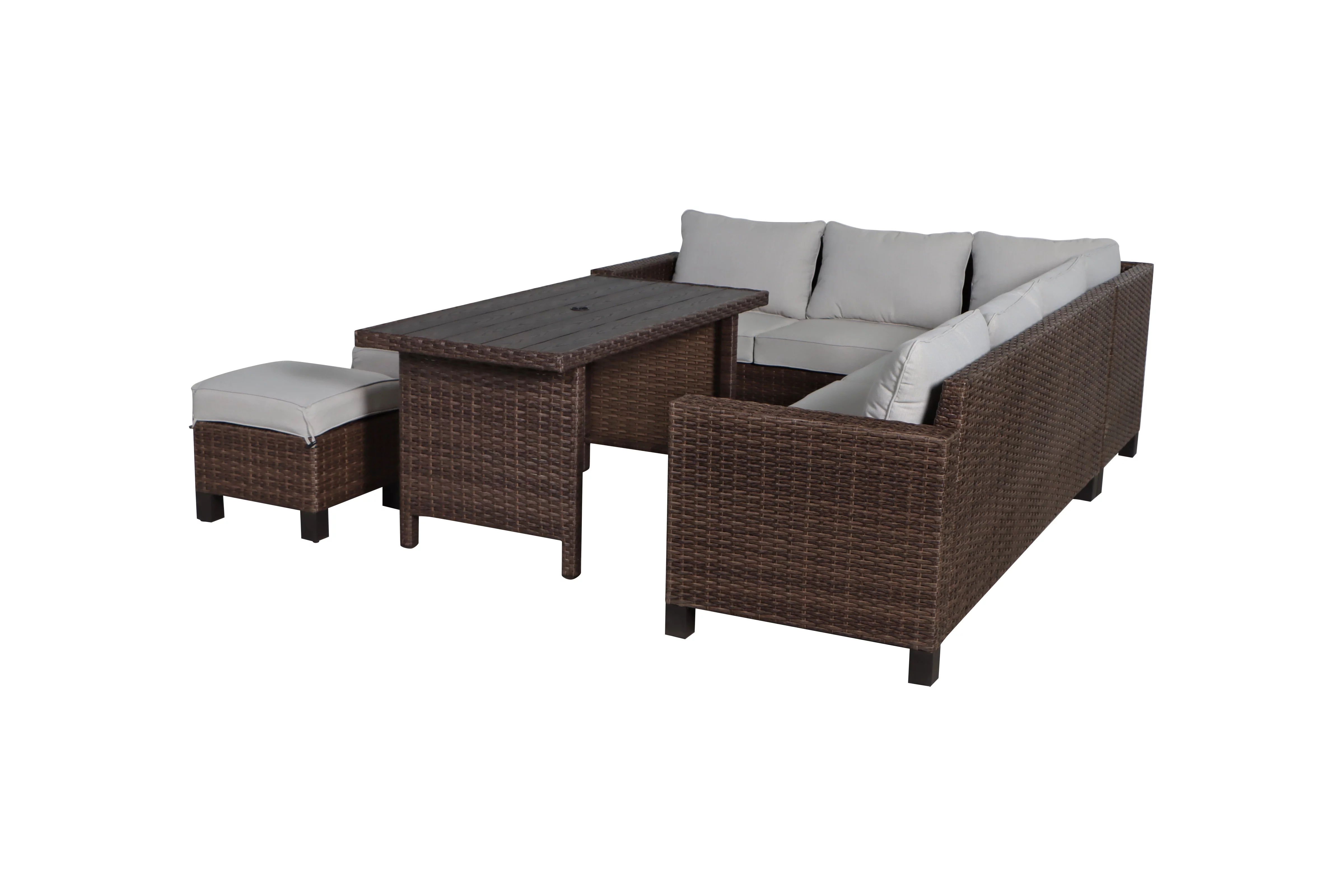 Better Homes & Gardens Brookbury 5-Piece Wicker Sectional Dining Set - Beige