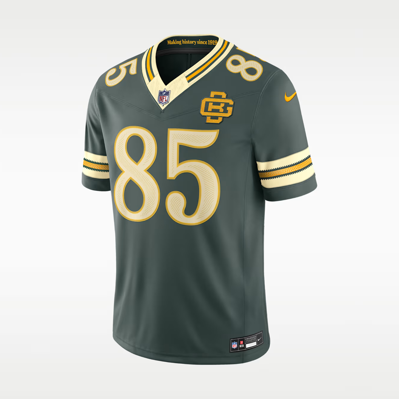 Men's Tucker Kraft Green Bay Packers Rivalries Collection Vapor F.U.S.E. Stitched Limited Jersey