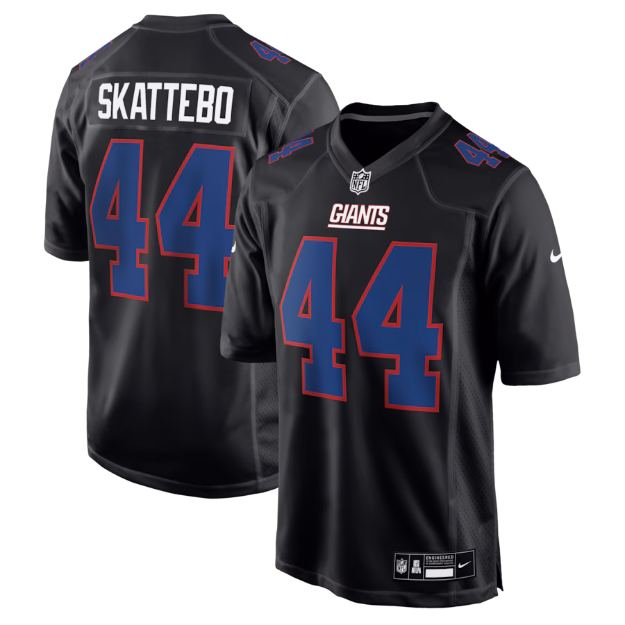Men's New York Giants Cam Skattebo Nike Black Fashion Game Jersey