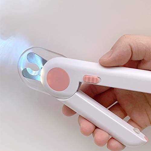 Nuwbay Dog Nails Clippers and Trimmers with Safety Guard for Cats Pet Nail Clippers with LED Light Up to Avoid Over-Cutting Free Nail File
