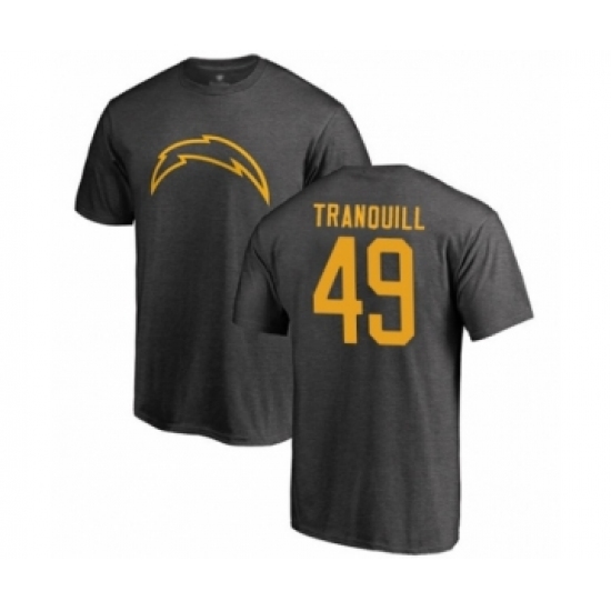 Football Los Angeles Chargers #49 Drue Tranquill Ash One Color T-Shirt
