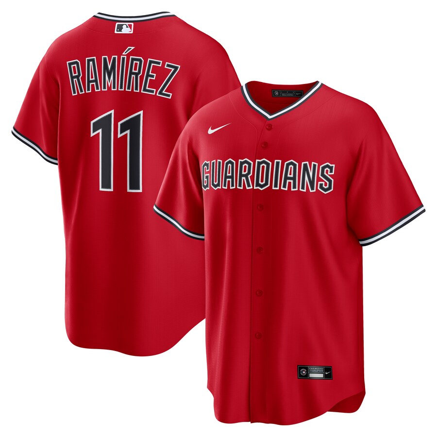 Men's Cleveland Guardians José Ramírez Nike Red Alternate 2 Replica Jersey