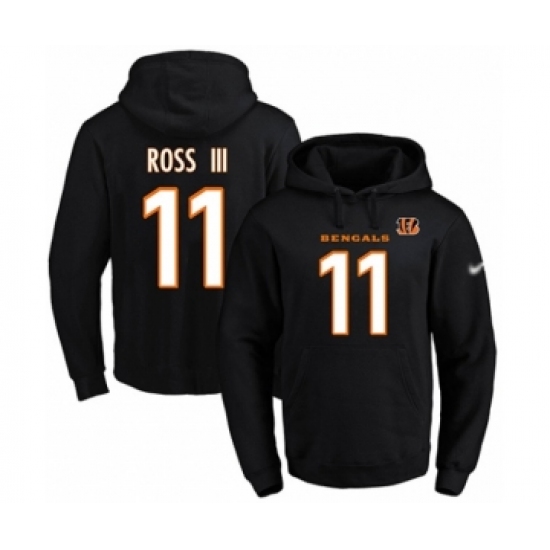 Football Men's Cincinnati Bengals #11 John Ross Black Name & Number Pullover Hoodie