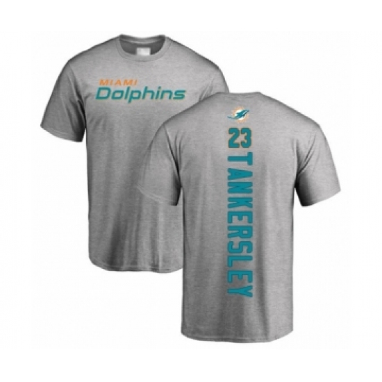 Football Miami Dolphins #23 Cordrea Tankersley Ash Backer T-Shirt