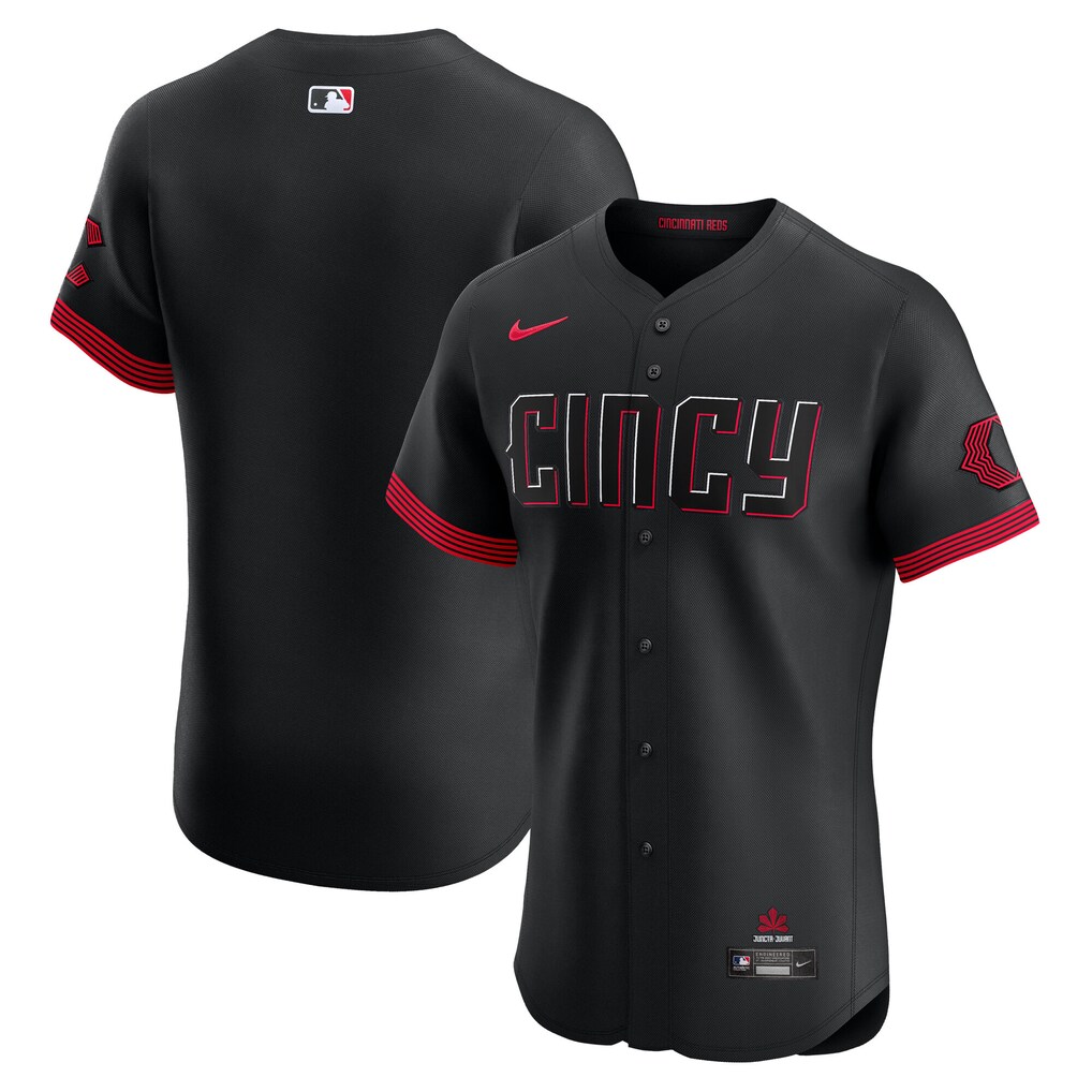 Men's Cincinnati Reds Nike Black City Connect  Elite Jersey