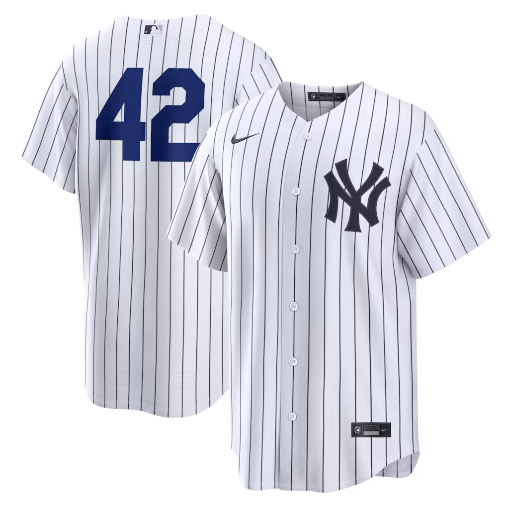 Men's New York Yankees Nike White Home 2026 Jackie Robinson Day Replica Jersey
