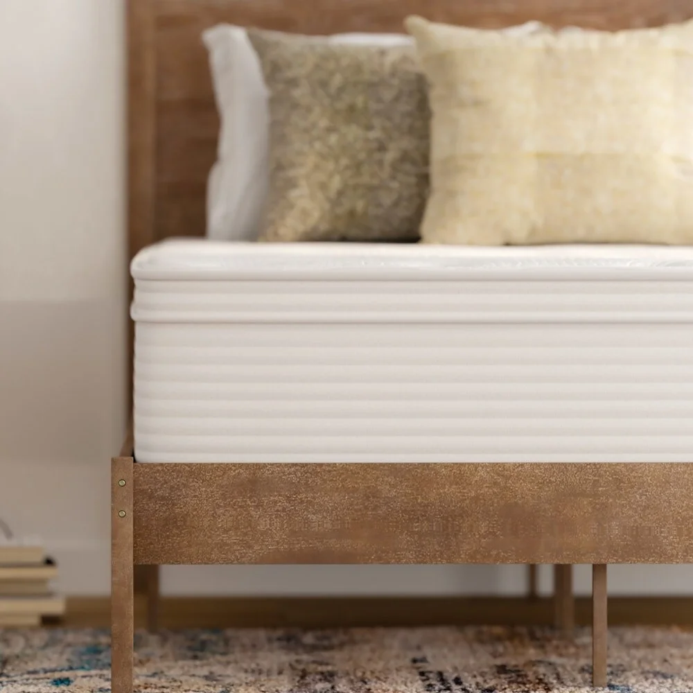 Taylor & Logan Euro Top Hybrid Pocket Spring & Foam Mattress in a Box with Edge Support Full - Curated Treasures Market