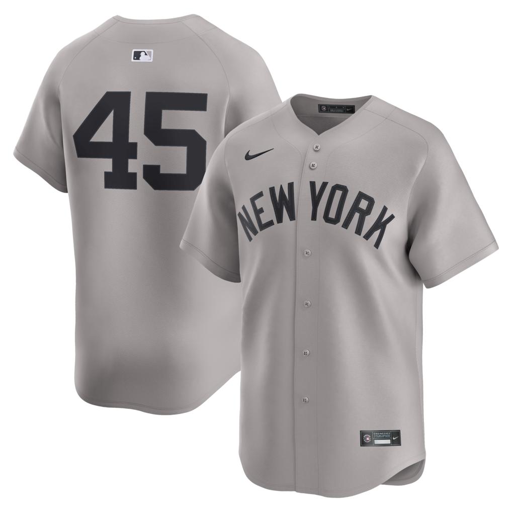 Men's New York Yankees Gerrit Cole Nike Gray Road Limited Player Jersey