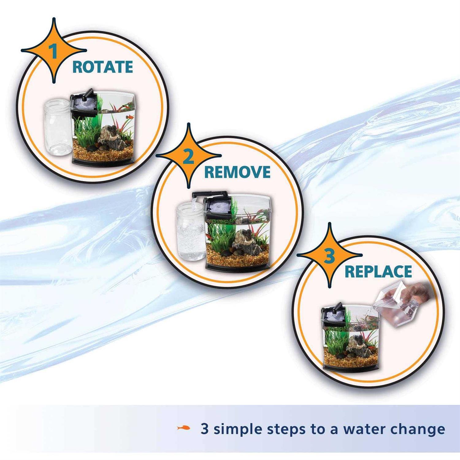 Aqueon LED BettaBow 2.5 SmartClean Aquarium Kit Black - Pet Supplies online store