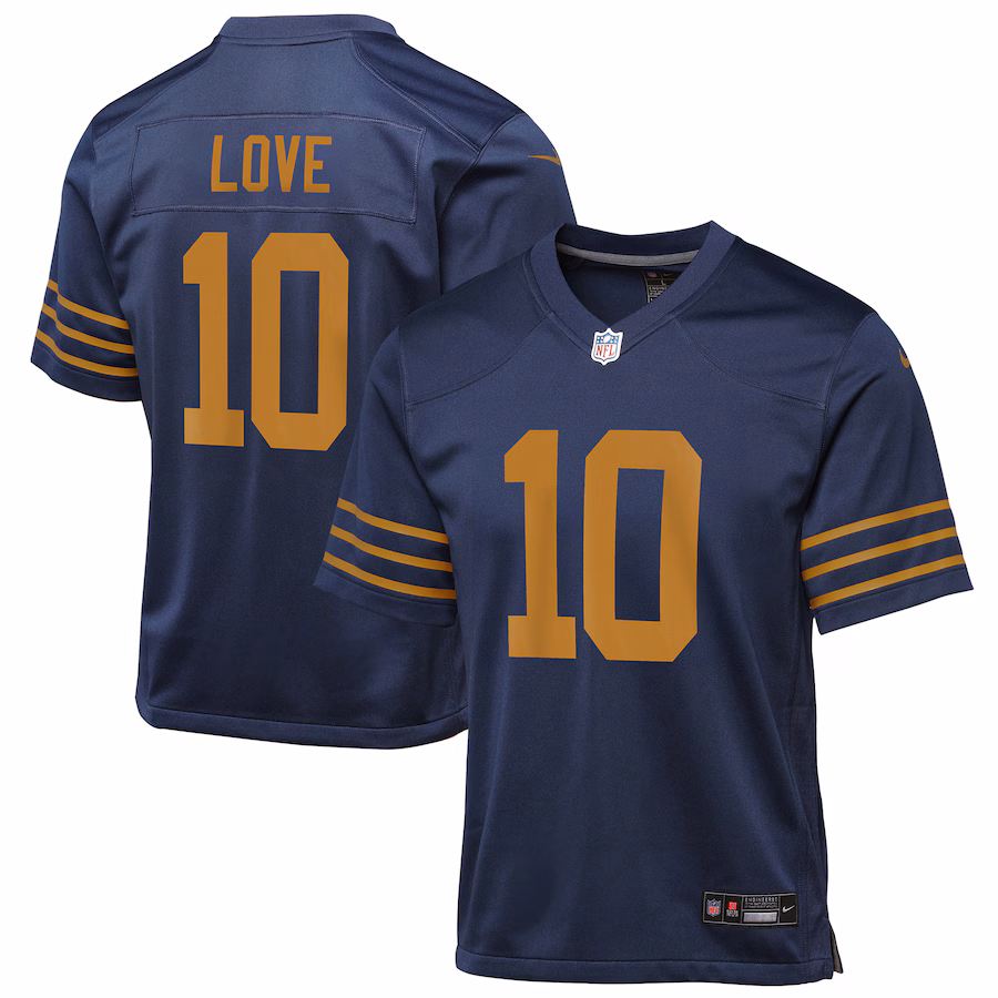 Youth Green Bay Packers Jordan Love Nike Navy The 1923 Classic Game Jersey