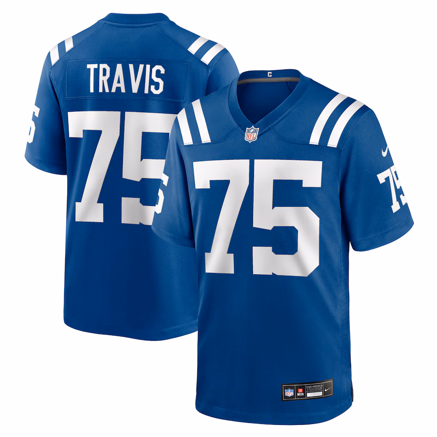 Men's Indianapolis Colts Jalen Travis Nike Royal Team Game Jersey