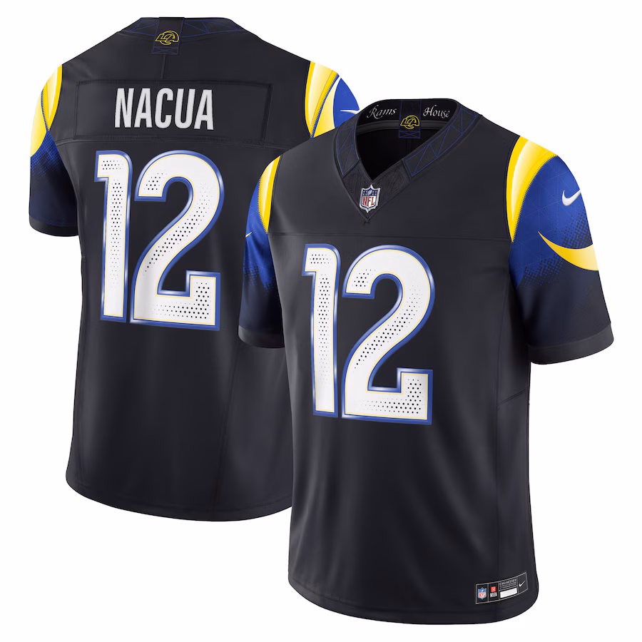 Men's Los Angeles Rams Puka Nacua Nike Midnight Blue 2025 Rivalries Collection Limited Jersey