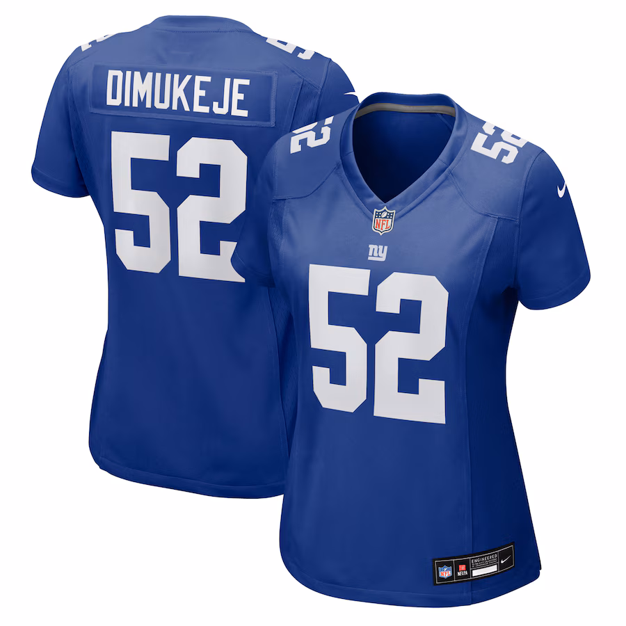 Women's New York Giants Victor Dimukeje Nike Royal Team Game Jersey