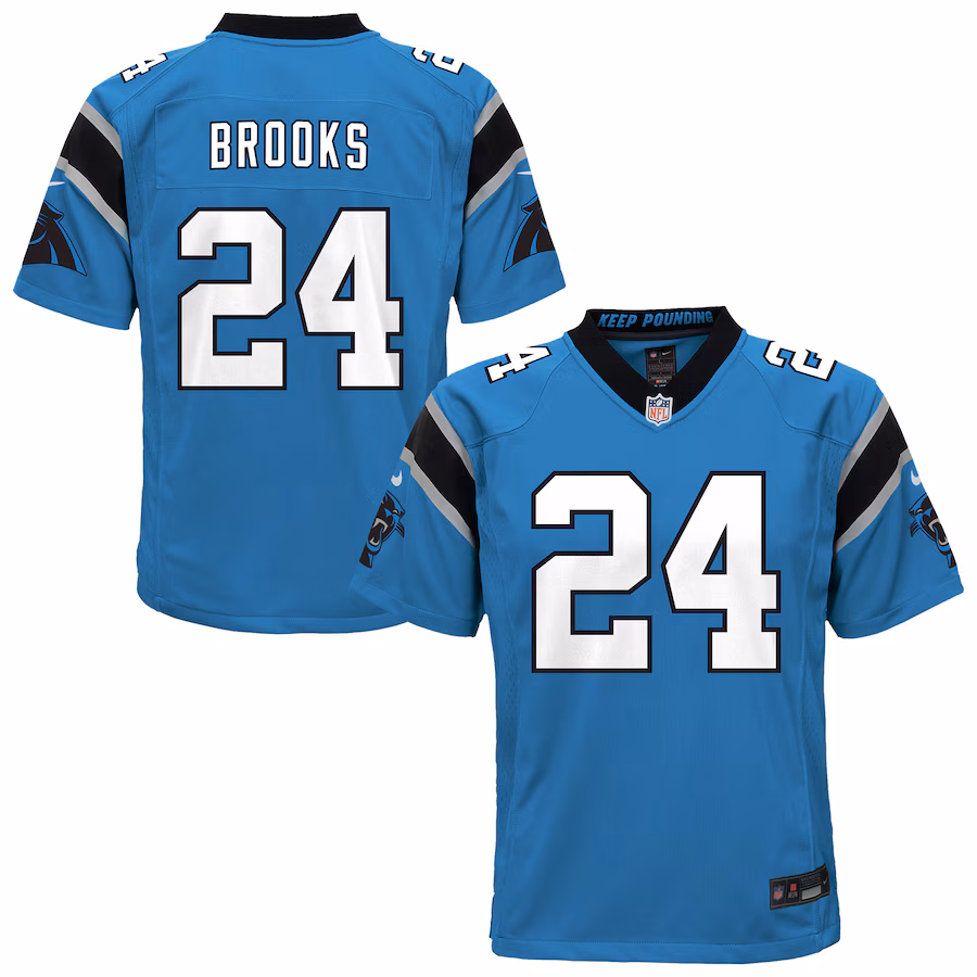 Youth Carolina Panthers Jonathon Brooks Nike Blue Game Jersey
