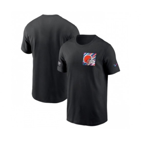 Men's Cleveland Browns Black 2023 Crucial Catch Sideline Tri-Blend T-Shirt