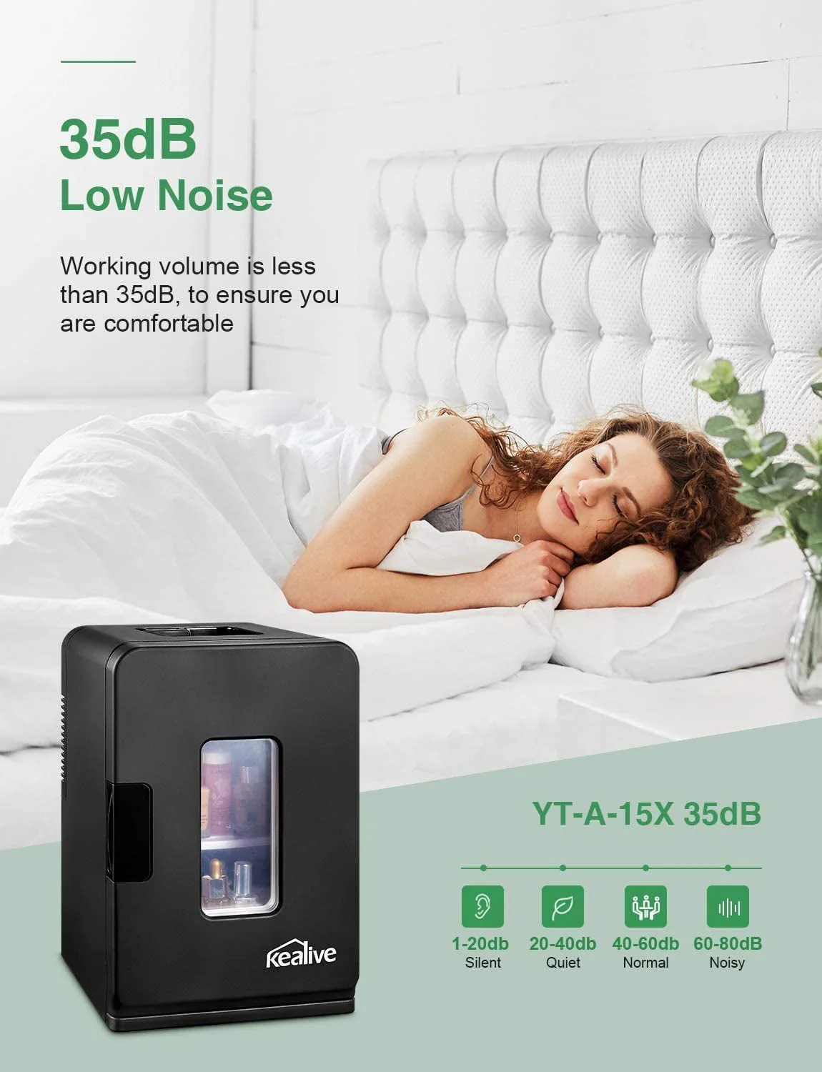 NORTHCLAN Mini Fridge, 15L Refrigerator Portable Cooler Warmer, 15.7x11.8x10.6,110 V/12 V, New