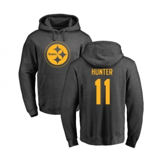 Football Pittsburgh Steelers #11 Justin Hunter Ash One Color Pullover Hoodie
