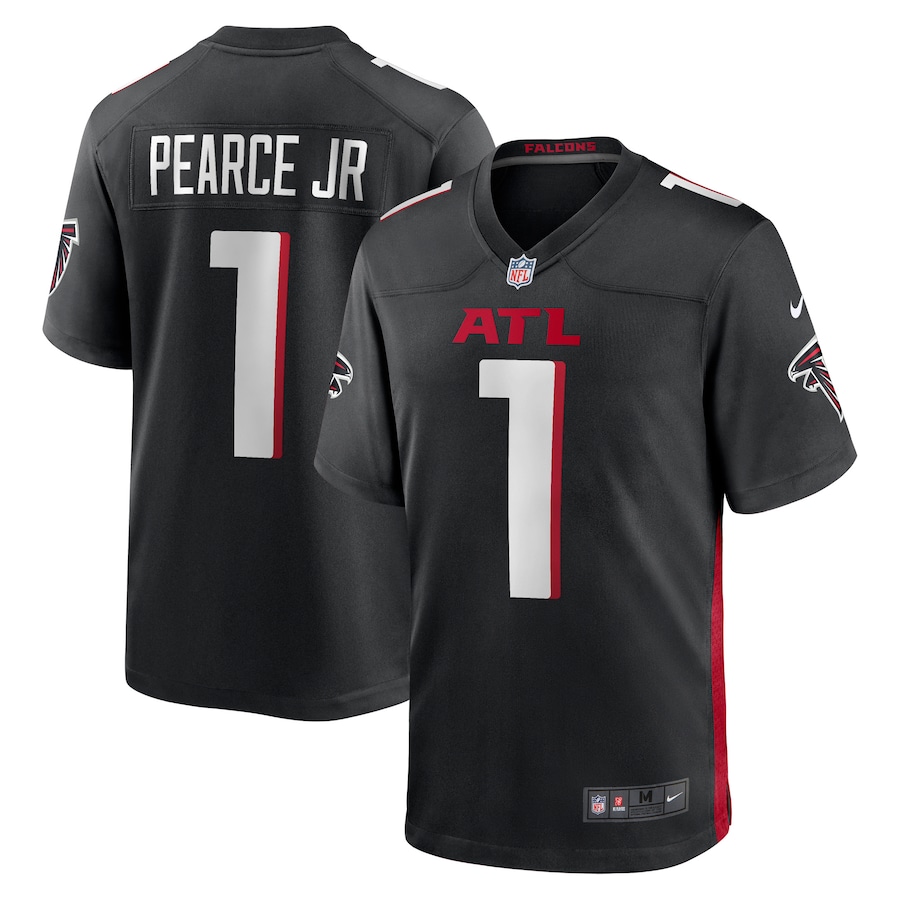Men's Atlanta Falcons James Pearce Jr. Nike Black 2025 NFL Draft First Round Pick  Jersey