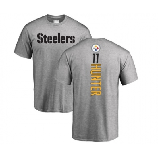 Football Pittsburgh Steelers #11 Justin Hunter Ash Backer T-Shirt