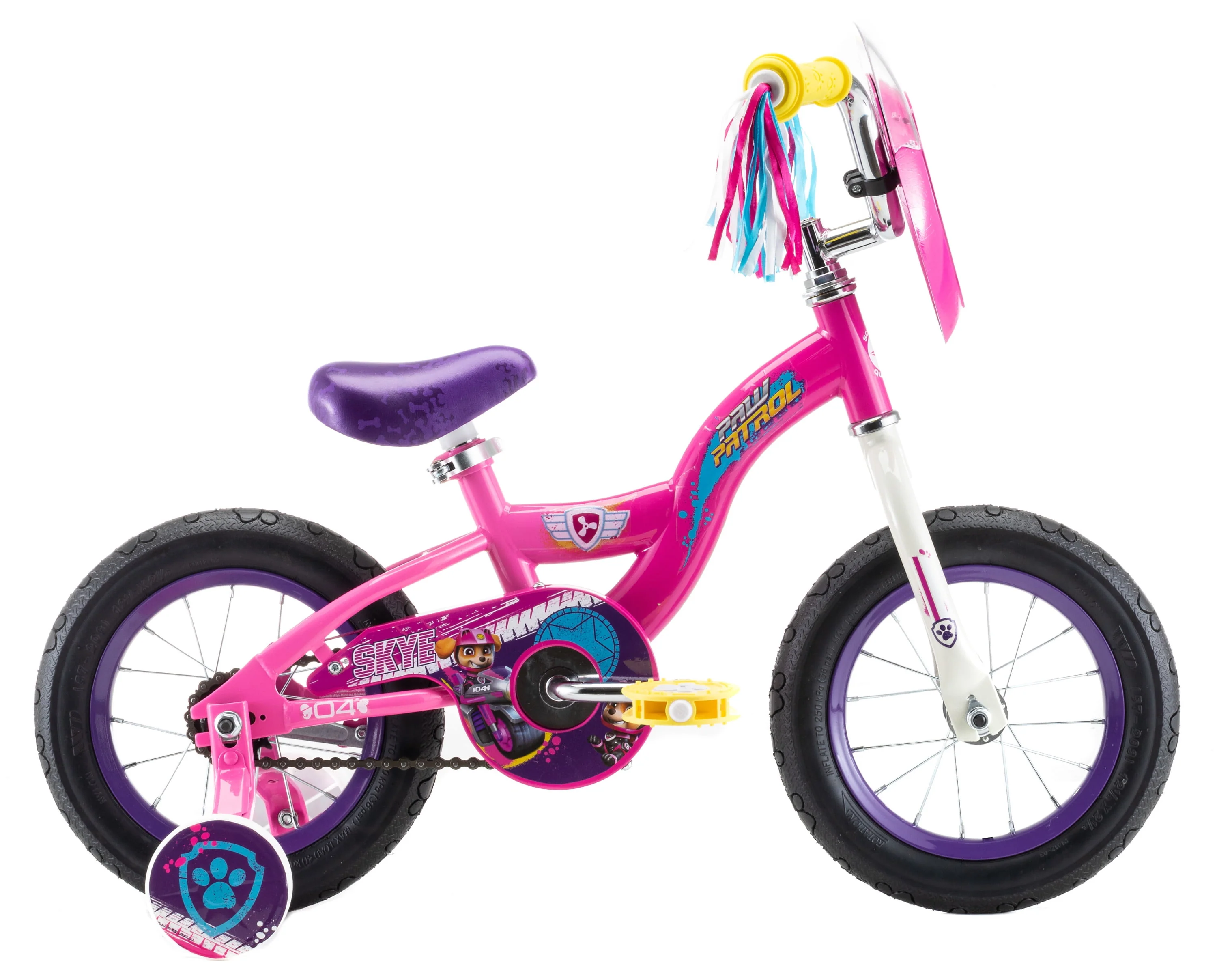 Nickelodeon Paw Patrol Skye Kids Bike for Girls, 12 inch Wheels, Ages 2-4, Magenta Pink