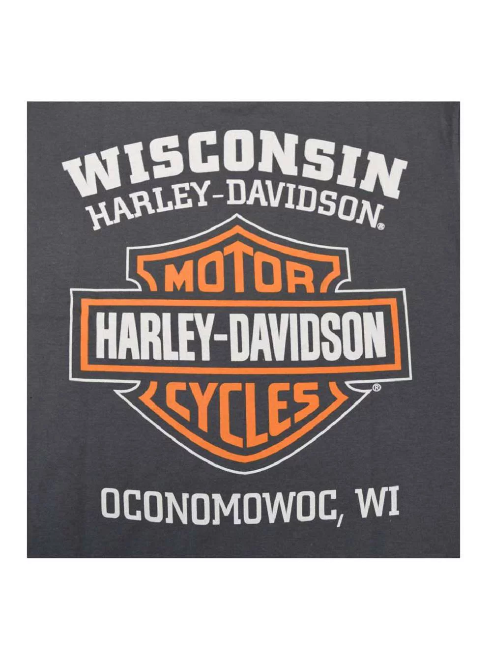 Men's Long Sleeve Orange Bar & Shield Grey Shirt 30291963, Harley Davidson - Curated Treasures Market