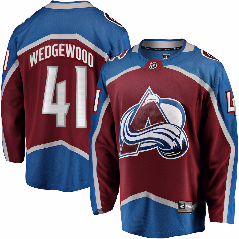 Men's Colorado Avalanche Scott Wedgewood Fanatics Burgundy Home Breakaway Jersey