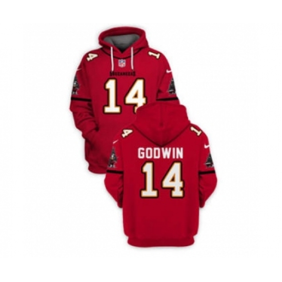 Men's Tampa Bay Buccaneers #14 Chris Godwin 2021 Red Pullover Football Hoodie