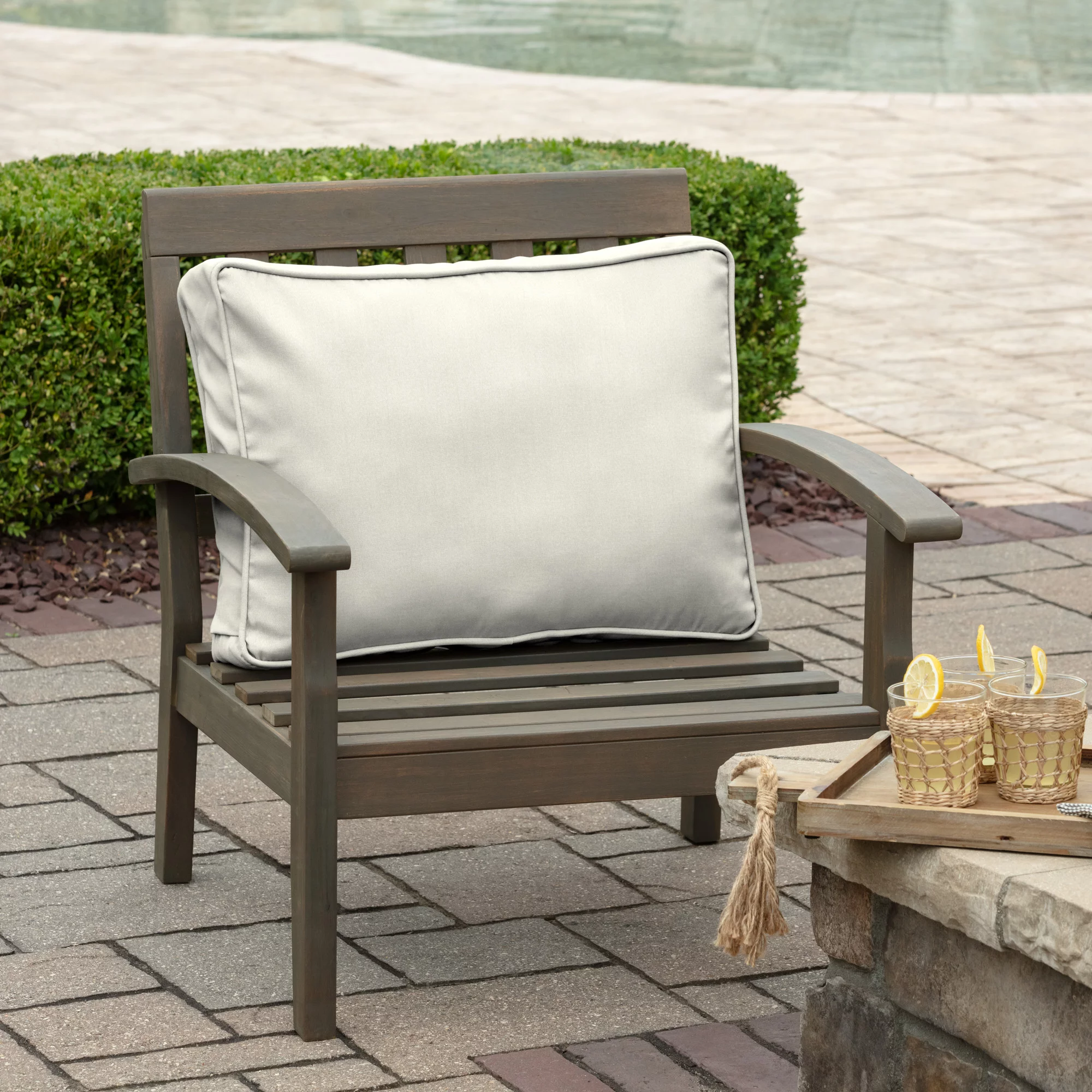 Arden Selections ProFoam 19 x 22 in Outdoor Deep Seat Back Cushion Cover, Sand Cream - Curated Treasures Market