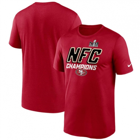 Men's San Francisco 49ers Scarlet 2023 NFC Champions Iconic T-Shirt