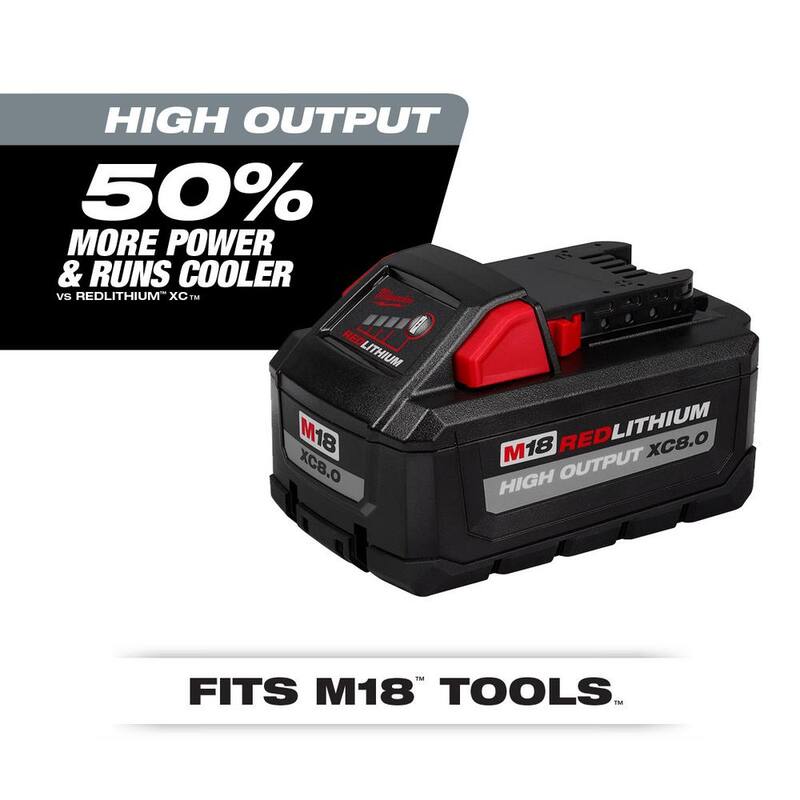 M18 18-Volt Lithium-Ion High Output XC 8.0 Ah Battery (4-Pack)